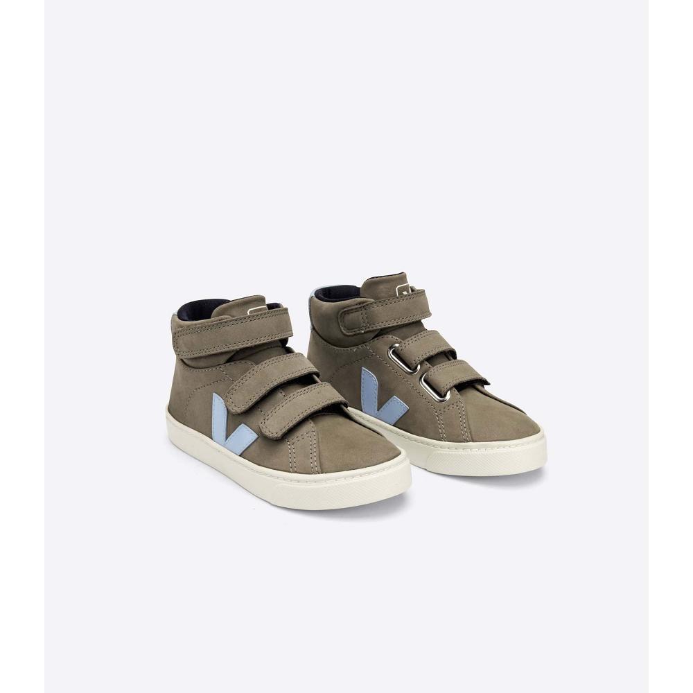 Kids' Veja ESPLAR MID NUBUCK High Tops Grey | ZA 695ZUT